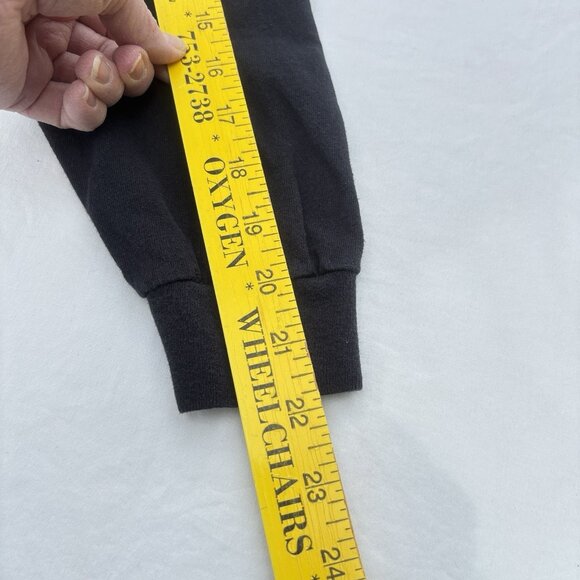 GILDAN Heavy 100% Cotton TearAway Long Sleeve Unisex LARGE Black Graphic Tee - Picture 13 of 16